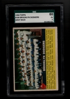 1956 Topps #166 Dodgers Team SGC 60 EX+ 5 BROOKLYN DODGERS